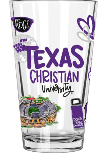 TCU Horned Frogs 16oz Pint Glass - Purple