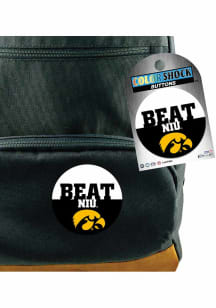 Iowa Hawkeyes BEAT Northern Illinois 3in Button - Black