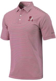 Columbia Arkansas Razorbacks Mens Crimson Vault Heat Seal Omni Wick Club Invite Short Sleeve Polo