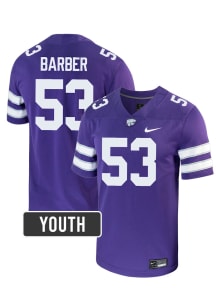 Lamarcus Barber K-State Wildcats Youth Purple Nike NIL Name And Number Football Jersey