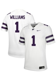 Izaiah Williams  Nike K-State Wildcats White NIL Name And Number Football Jersey
