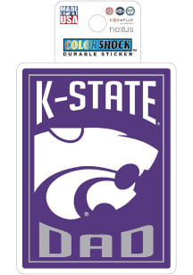 K-State Wildcats Dad Durable Stickers - Purple