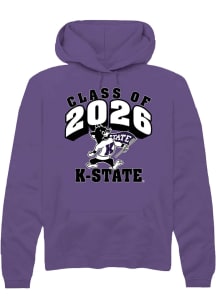 Summit Sportswear K-State Wildcats Mens Purple Class of 2026 Long Sleeve Hoodie