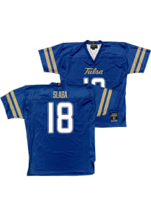 Michael Slaba  Campus Ink Tulsa Golden Hurricane Blue NIL Football Jersey