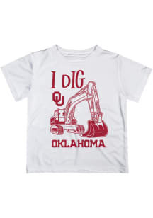Vive La Fete Oklahoma Sooners Infant Excavator Short Sleeve T-Shirt White