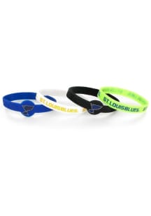 St Louis Blues 4pk Silicone Emblem Kids Bracelet