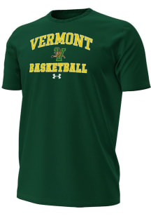 Under Armour Vermont Catamounts Green Basketball Performance Short Sleeve T Shirt