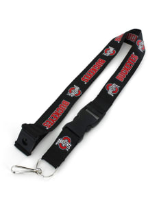 Ohio State Buckeyes Black Lanyard - Black