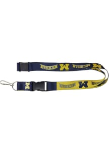 Michigan Wolverines Reversible Lanyard - Blue