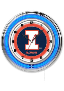 Illinois Fighting Illini 19in Neon Wall Clock