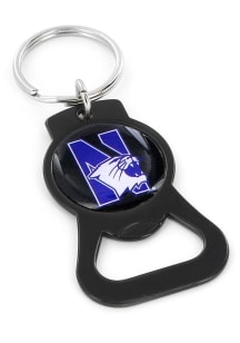 Northwestern Wildcats Bottle Opener Keychain - Silver