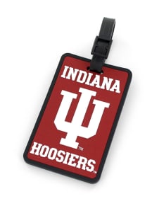 Indiana Hoosiers Red Rubber Luggage Tag