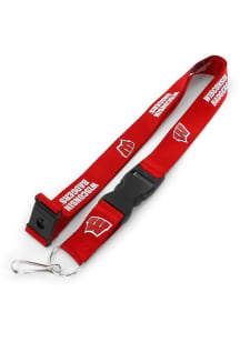 Wisconsin Badgers Team Logo Lanyard - Red