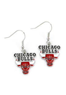 Chicago Bulls Logo Dangler Womens Earrings