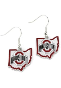 Ohio State Buckeyes State Design Womens Earrings
