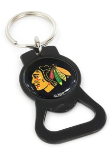 Chicago Blackhawks Bottle Opener Keychain - Black