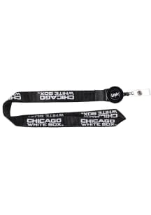 Chicago White Sox Badge Reel Lanyard - Black