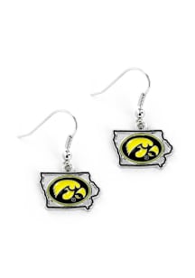 Iowa Hawkeyes State Design Womens Earrings