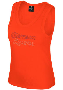 Colosseum Clemson Tigers Womens Orange Thropp Tank Top