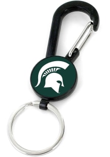 Michigan State Spartans Metal Carabiner Keychain - Green