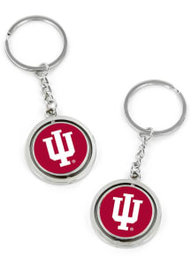 Indiana Hoosiers Spinning Keychain - White