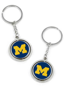 Michigan Wolverines Spinning Keychain - Blue