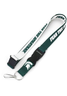 Michigan State Spartans Slogan Graphic Lanyard - Green