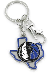 Dallas Mavericks State Design Keychain - Navy Blue