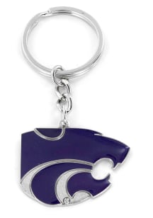 K-State Wildcats Power Cat Logo Keychain - Purple