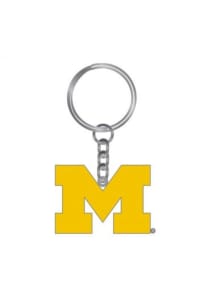 Michigan Wolverines Logo Keychain - Blue