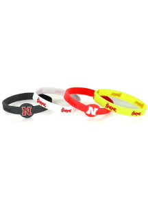 Nebraska Cornhuskers 4pk Silicone Kids Bracelet