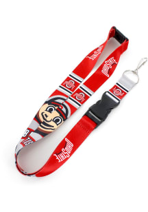 Ohio State Buckeyes Mascot Lanyard - Red