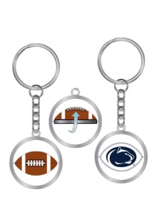 Penn State Nittany Lions Football Spinner Keychain - Navy Blue