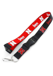 Nebraska Cornhuskers Red, Black Reversible Buckle Lanyard - Red