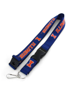 Illinois Fighting Illini Blue Buckle Lanyard - Blue