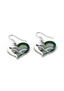 Philadelphia Eagles Retro Eagle Swirl Heart Womens Earrings