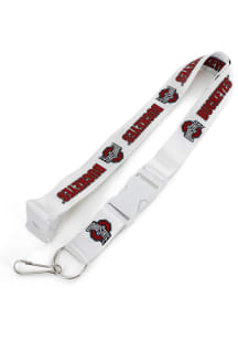 Ohio State Buckeyes White Lanyard - Red
