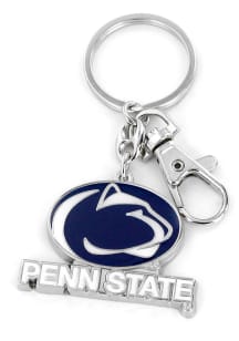 Penn State Nittany Lions Heavyweight Design Keychain - Navy Blue