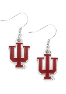 Indiana Hoosiers Logo Dangler Womens Earrings