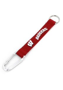 Wisconsin Badgers Carabiner Keychain - Red