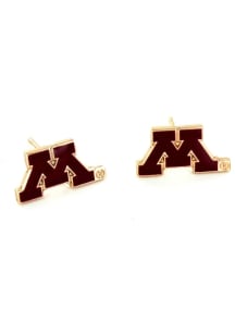 Minnesota Golden Gophers Logo Post Womens Earrings