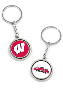 Wisconsin Badgers Spinning Keychain - Red
