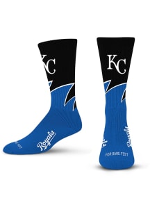 Kansas City Royals Blue Black Wave Youth Crew Socks