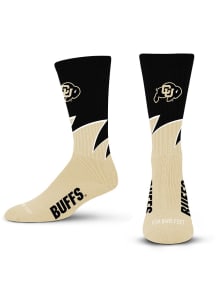 Colorado Buffaloes Silver Black Wave Youth Crew Socks