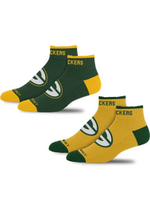 Green Bay Packers Front and Center 2pk Mens No Show Socks
