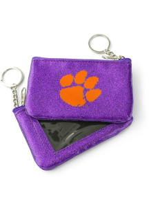 Clemson Tigers Purple Sparkle Womens Coin Purse
