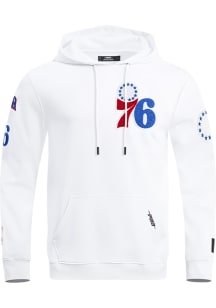 Pro Standard Philadelphia 76ers Mens White Classic Chenille Long Sleeve Hoodie