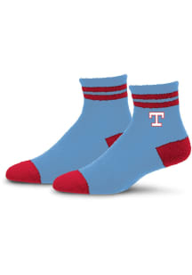 Texas Rangers Cooperstown Stripe Cozy Quarter Womens Quarter Socks