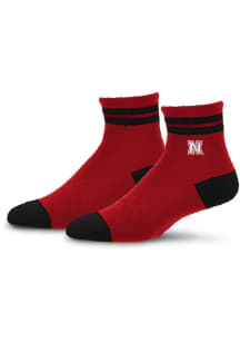 Nebraska Cornhuskers Stripe Cozy Quarter Womens Quarter Socks