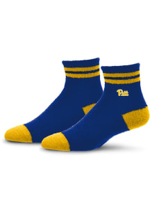 Pitt Panthers Stripe Cozy Quarter Womens Quarter Socks